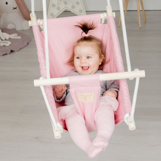 Sūpynės gultukas KŪDIKIAMS - Pelenų rožinė