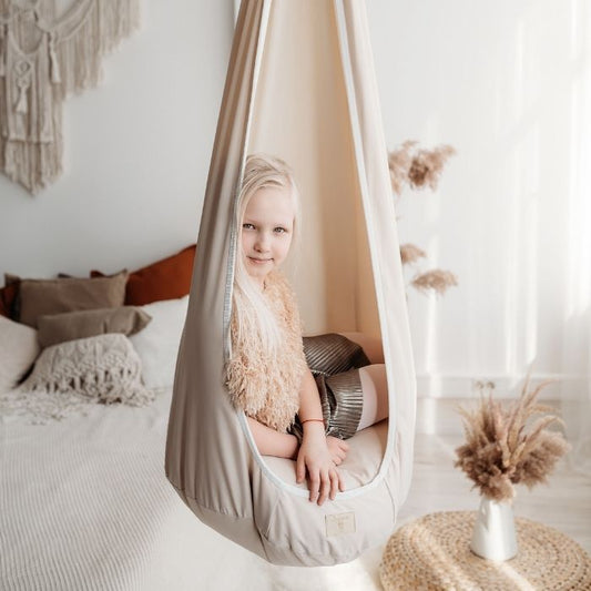 Kambario sūpynės vaikams KOKONAS - Šviesiai smėlinis - Supuosi