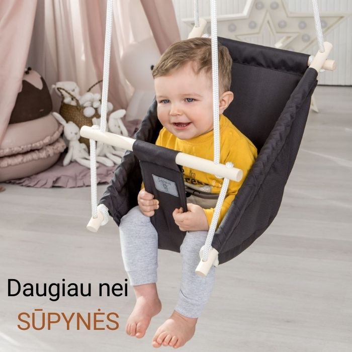 Sūpynės gultukas KŪDIKIAMS - Juodos