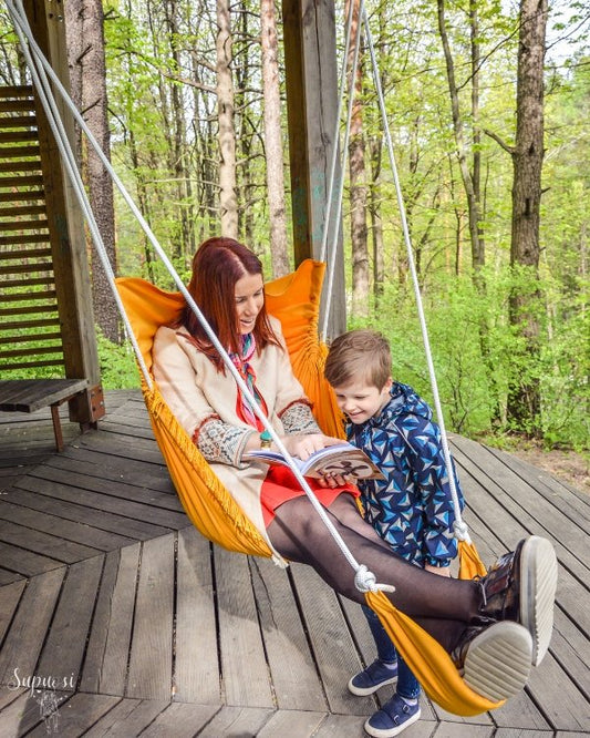 Sėdimas HAMAKAS - geltonas - Supuosi